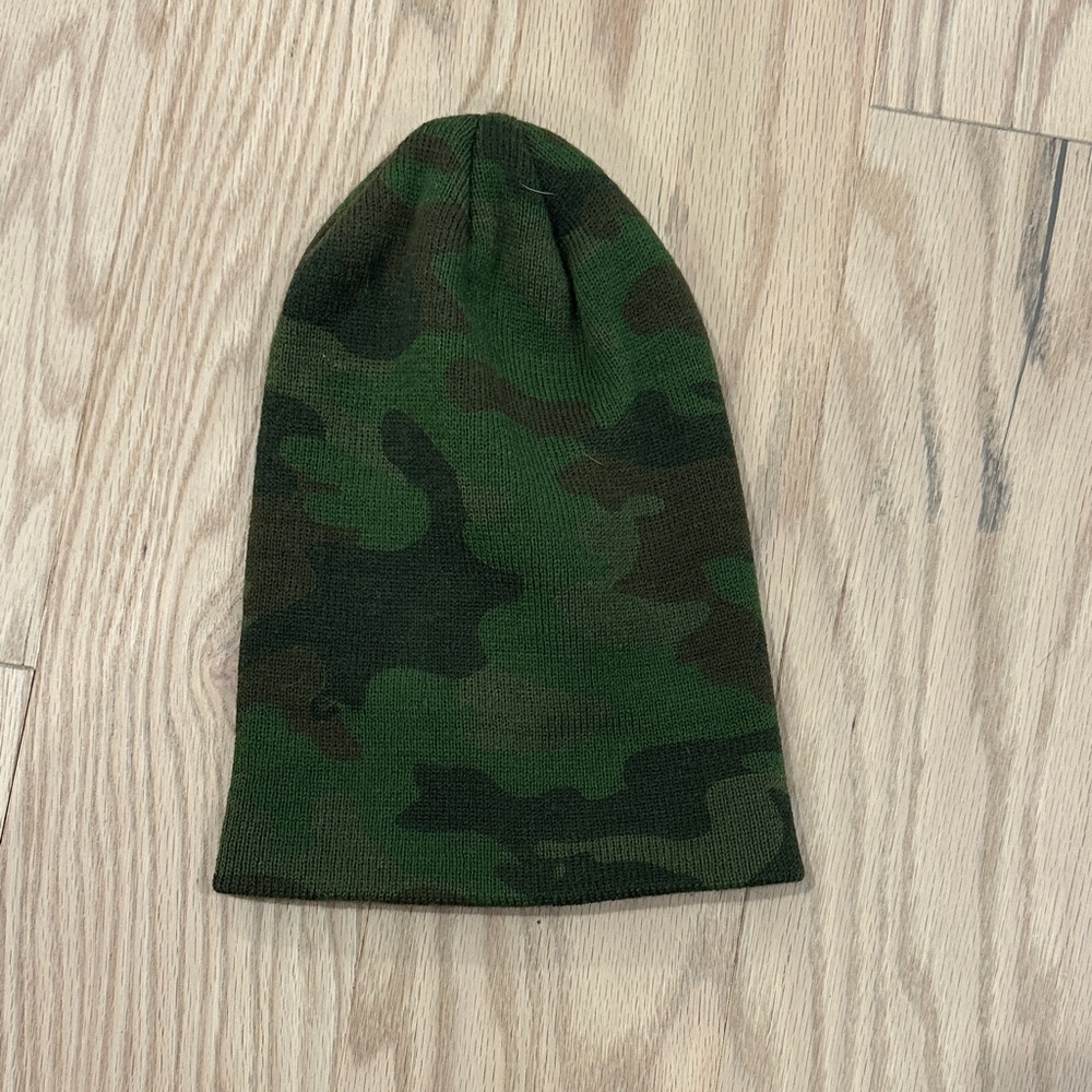 Silence + Noise Green Camouflage Beanie